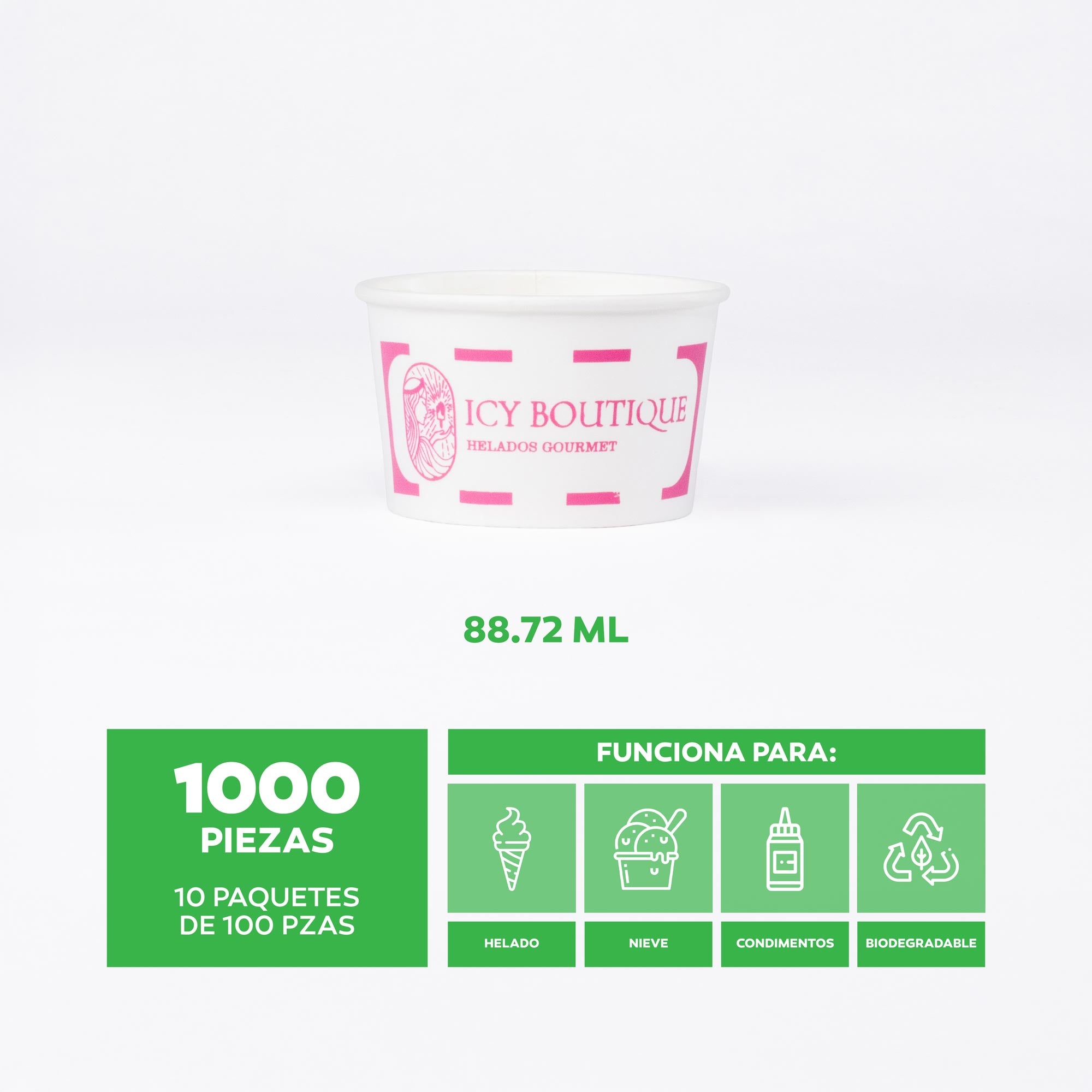 Contenedor para Helado 3 Oz